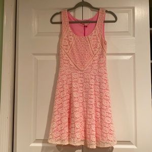 NWT! Juniors Candie’s Pearl Blush Lace Dress JCDQ15930RSD